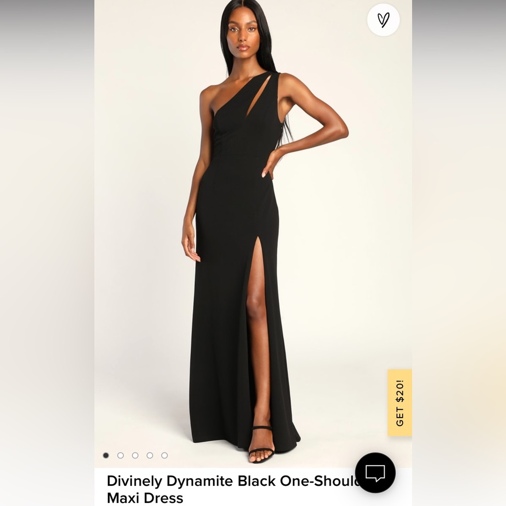 Divinely Dynamite Black One-Shoulder Maxi Dress